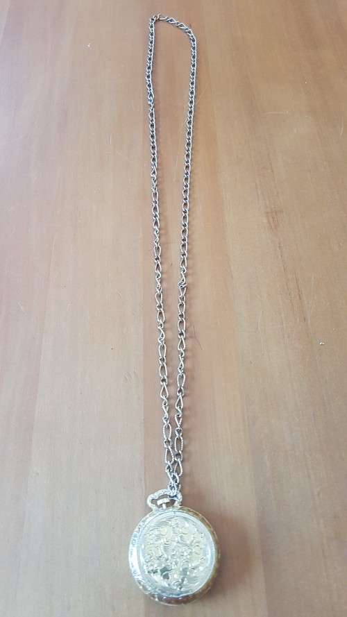 Swiss Made Chancellor De Luxe Ladies' Pendant Pocket Watch Wind-up with Chain. Working!