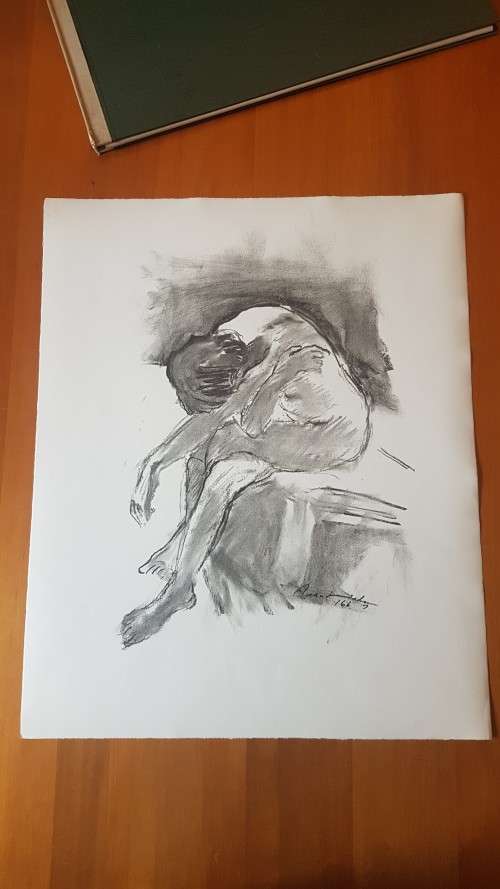 Jean Welz.  Resting Model. HAND SIGNED LIMITED EDITION PRINT. HAND NUMBERED 166/300.