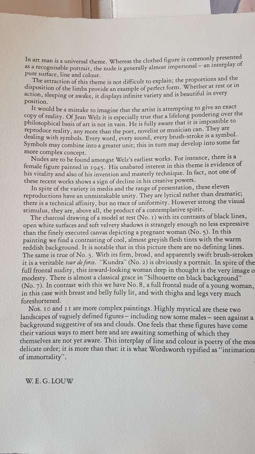 Jean Welz.  Resting Model. HAND SIGNED LIMITED EDITION PRINT. HAND NUMBERED 166/300.