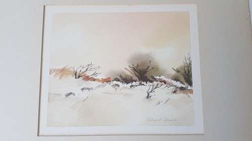 Richard Rennie Original Watercolour!  Abstract Landscape.