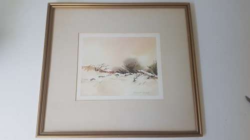 Richard Rennie Original Watercolour!  Abstract Landscape.