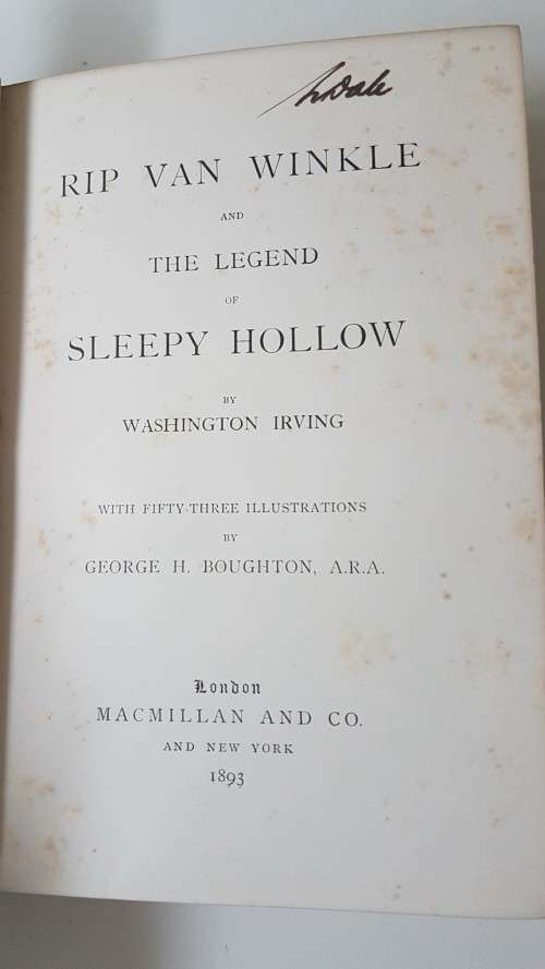 Rip van Winkle and The Legend of Sleepy Hollow. 1893! With 53 illustrations by George H. Boughton