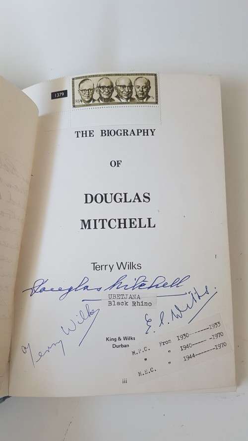 Douglas Mitchell. Signed by Douglas Mitchell, author, and 3 State Presidents. By Terry Wilks.