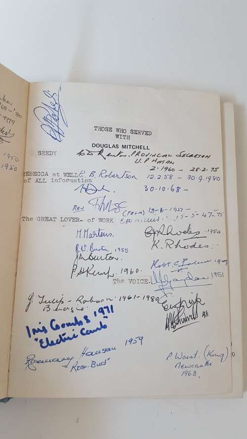 Douglas Mitchell. Signed by Douglas Mitchell, author, and 3 State Presidents. By Terry Wilks.