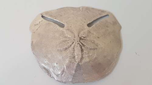 Huge Life Size Solid Sterling Silver  Pansy Shell Pendant. 56.4 grams of solid silver!!