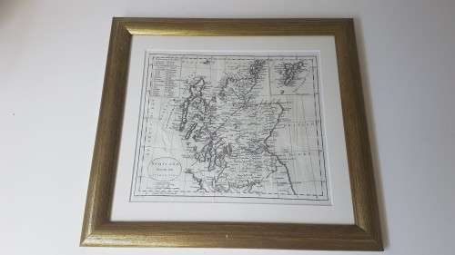 Scotland from the Best Authorities. Original 1794 map  by John Russell in new mount and frame.