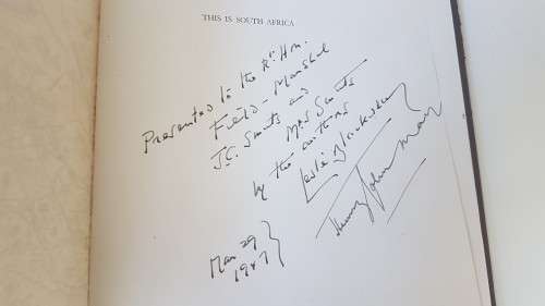 This Is South Africa. Full Leather Signed Presentation Copy to Prime Minister Jan Smuts.