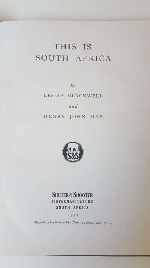 This Is South Africa. Full Leather Signed Presentation Copy to Prime Minister Jan Smuts.