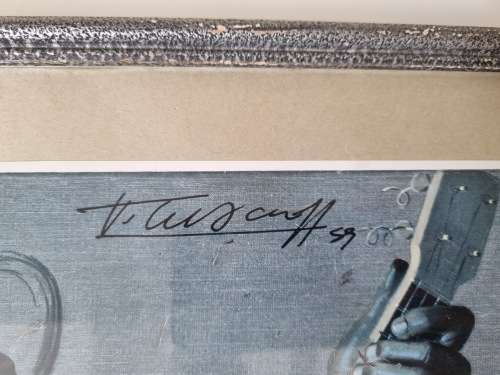 Tretchikoff Hand Signed Cape Minstrel in Original Mid-Century Frame.