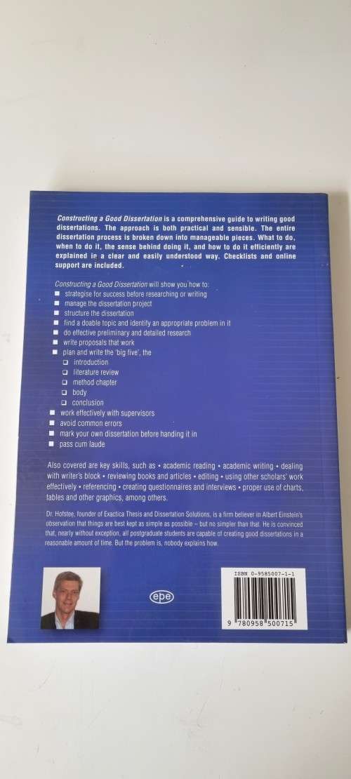 Constructing a Good Dissertation by Erik Hofstee. BRAND NEW AND UNREAD.