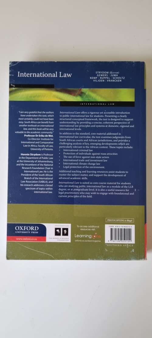 International Law by Hennie Strydom ( editor ). NEW.