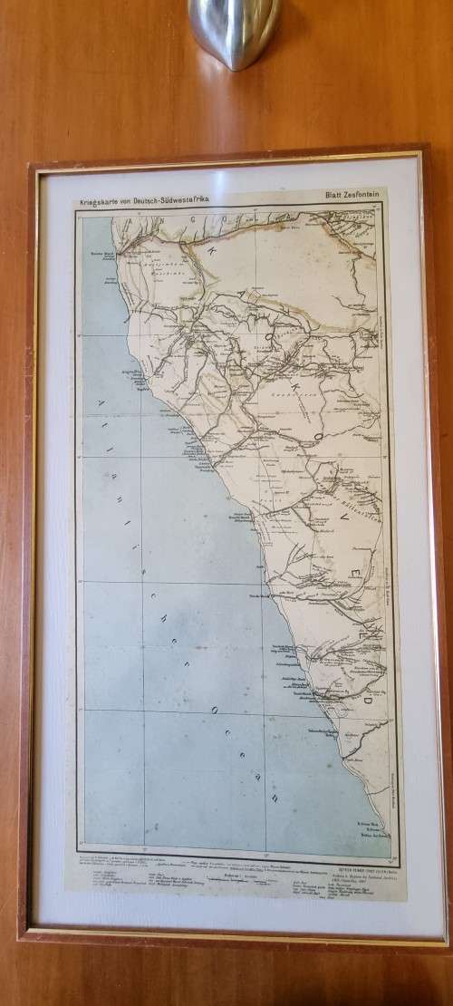 German 1904 War Map of Skeleton Coast - Kriegskarte von Deutsch-Sudwestafrika