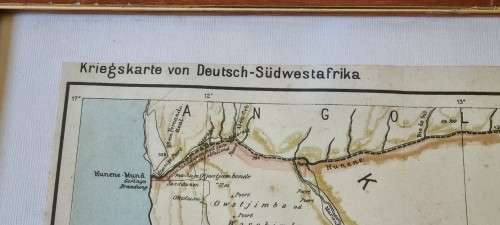 German 1904 War Map of Skeleton Coast - Kriegskarte von Deutsch-Sudwestafrika