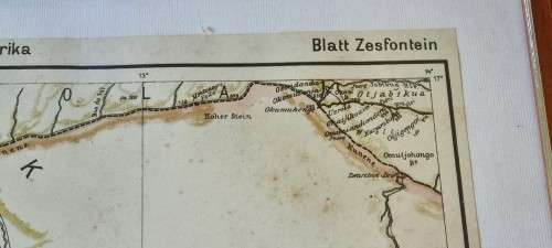 German 1904 War Map of Skeleton Coast - Kriegskarte von Deutsch-Sudwestafrika