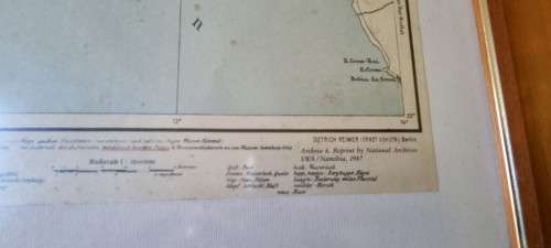 German 1904 War Map of Skeleton Coast - Kriegskarte von Deutsch-Sudwestafrika