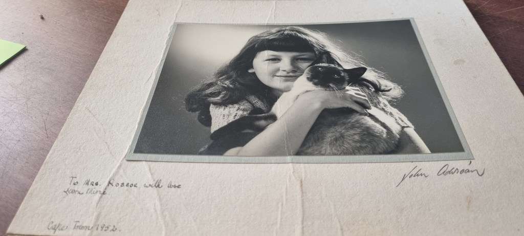 John Adriaan. A rare hand signed original 1952 photograph of Mimi Tretchikoff