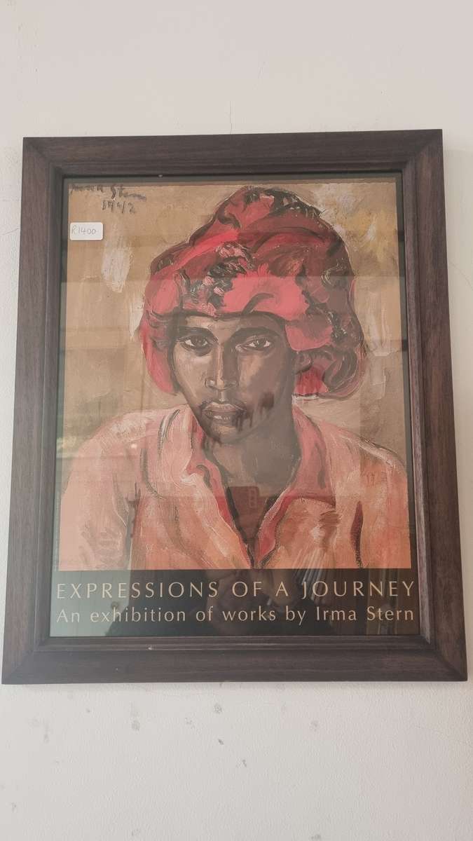 IRMA STERN RARE exhibition poster framed Expressions of a  Journey.