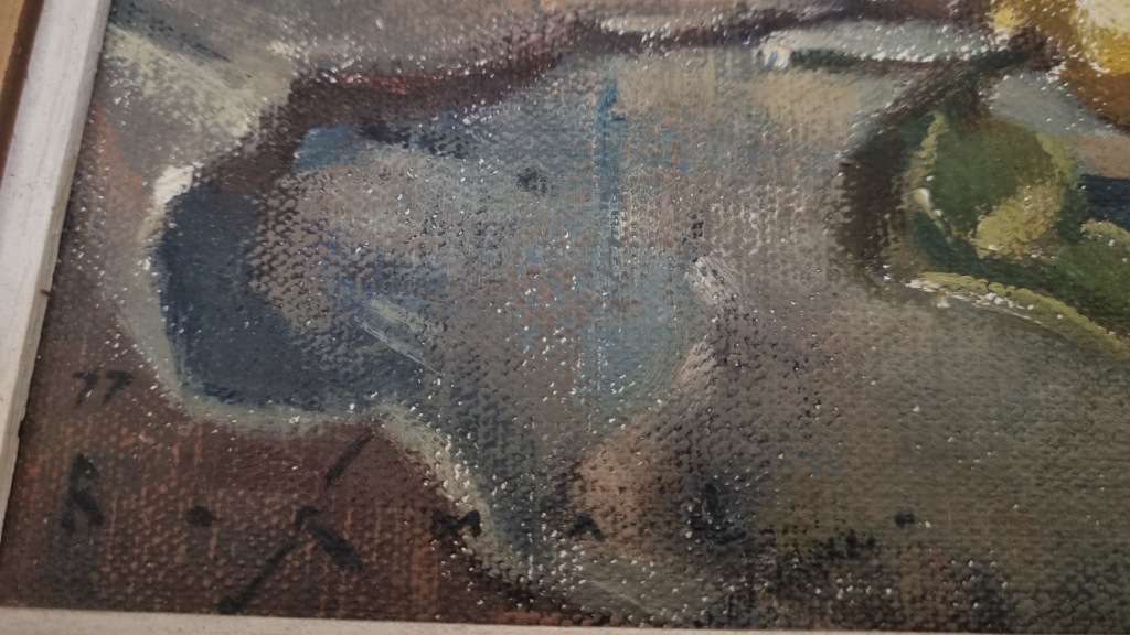 Johannes Borman.  ORIGINAL OIL FRAMED. Still life with daisies jug and lemon.