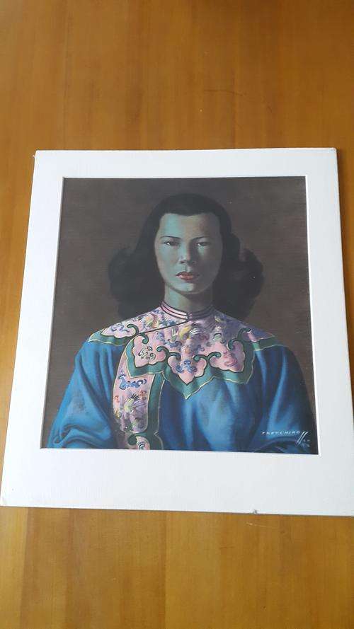 Tretchikoff Original Print Still Sealed with Certificate of Authenticity! Chinese Girl Blue Jacket.