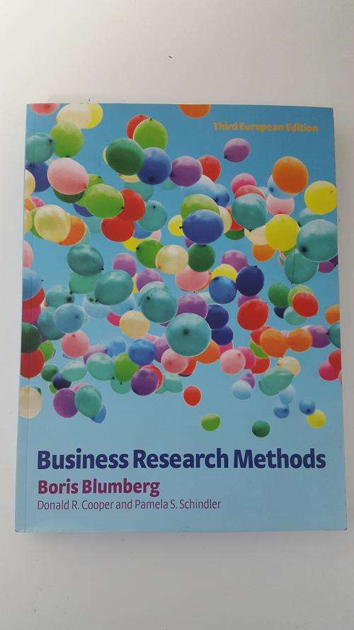 Business Research Methods. Third European Edition. By Boris Blumberg.