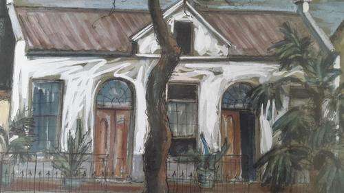 Desiree Picton-Seymour (1923-?) Old Cape House. Original Watercolour/ Mixed Media . Detailed.