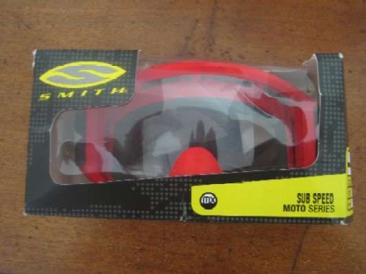 NEW DISCOUNTED Made in USA Motorbike Goggles. Smith Optics . Sub Speed Moto Series Medium Fit Red.