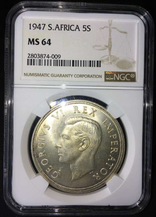 1947 5 SHILLINGS NGC MS64 *AUCTION!*