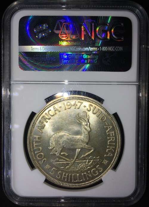 1947 5 SHILLINGS NGC MS64 *AUCTION!*