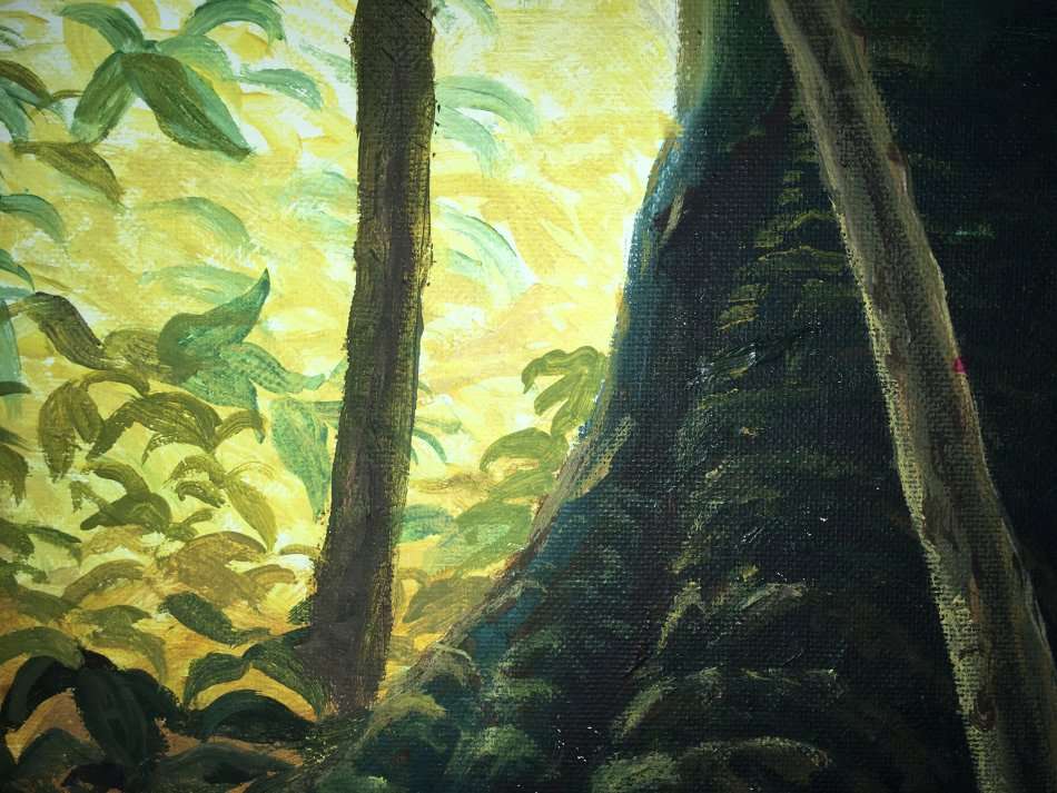 Adriaan Van Der Linde "Light in the woods". (Framed).