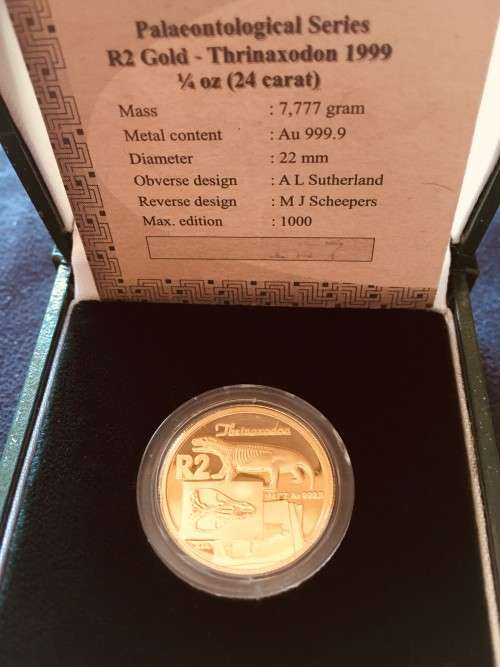 *** SALE *** GOLD 1/4 oz .9999. R2. THRINAXODON (1999)
