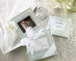 Kate Aspen - Wedding Favour - Good Wishes Pearlized Photo Coasters (2 Piece)