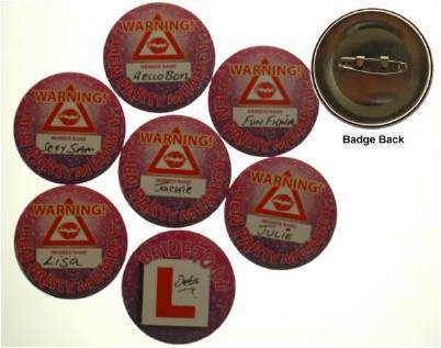 Hens Night - Badges with Name Spaces (7 Pack)