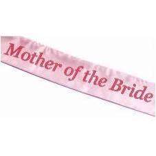 Hens Night - Mother of the Bride Pink Wording Sash