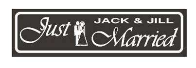 Decor - Personalised Just Married Car Plate