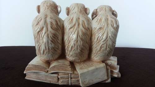 Three Wise Monkeys - Antique Ivory