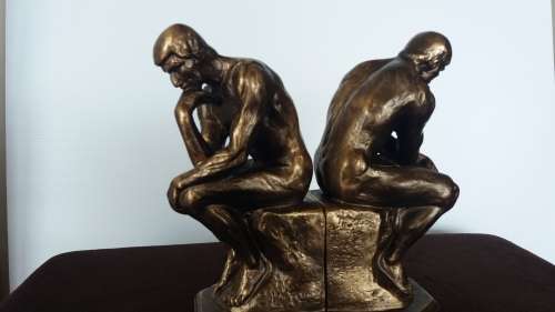 Bookends - The Thinker (Auguste Rodin) - Bronze