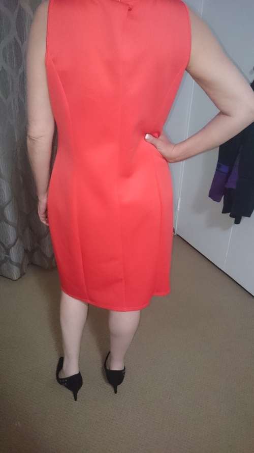 #Contempo orange and black dress#Size 18