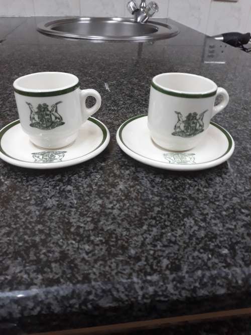 ##SAR espresso cup and saucer x 2 with logo##