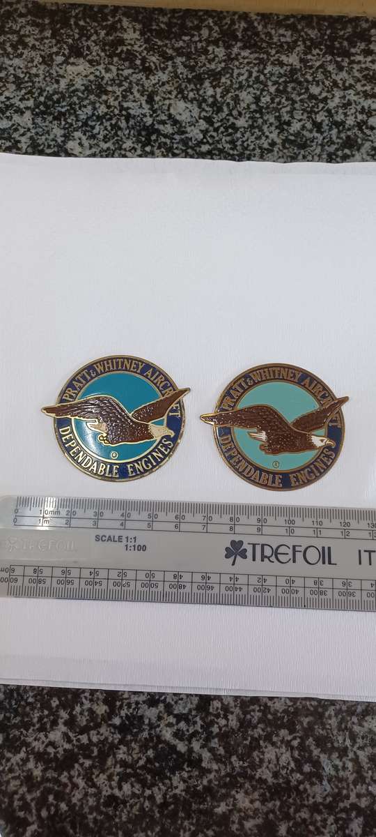 Pratt & Whitney Aircraft dependable engines emblems x 2