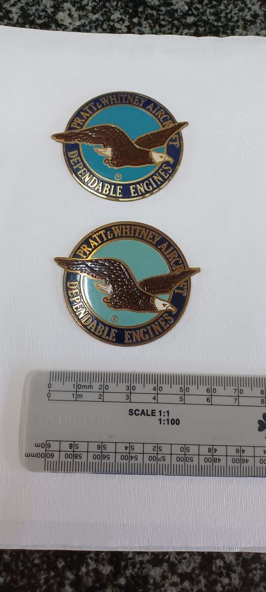 Pratt & Whitney Aircraft dependable engines emblems x 2