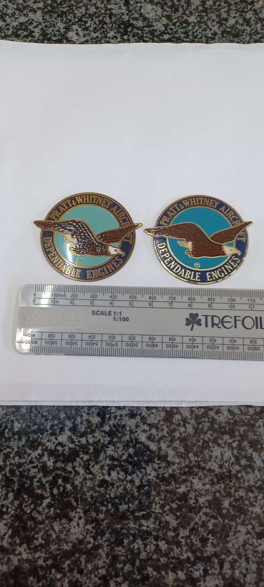 Pratt & Whitney Aircraft dependable engines emblems x 2