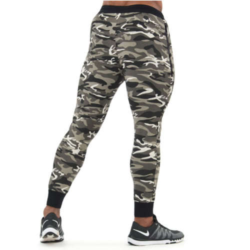 Vintage Series Gym Fitted Bodybuilding Jogger Slim Tapered Workout Gear CAMOUFLAGE GRAY