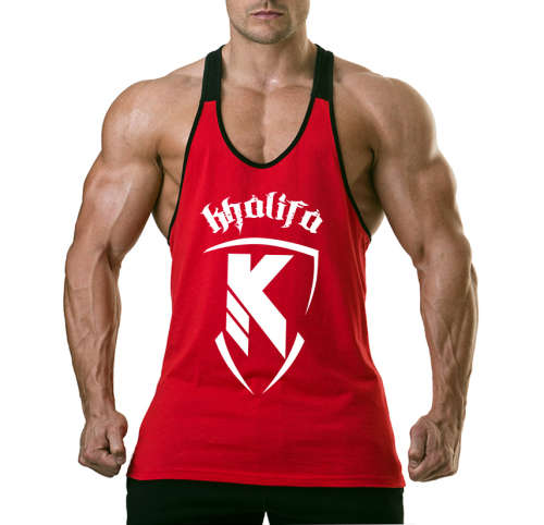 Gym Vest-Performance Paneled Stringer Vest Red/Black Availbe All Sizes S/M/L