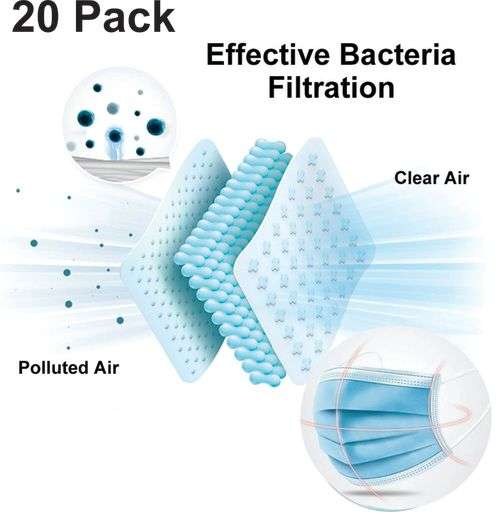 20 x 3-ply unwoven Surgical face masks