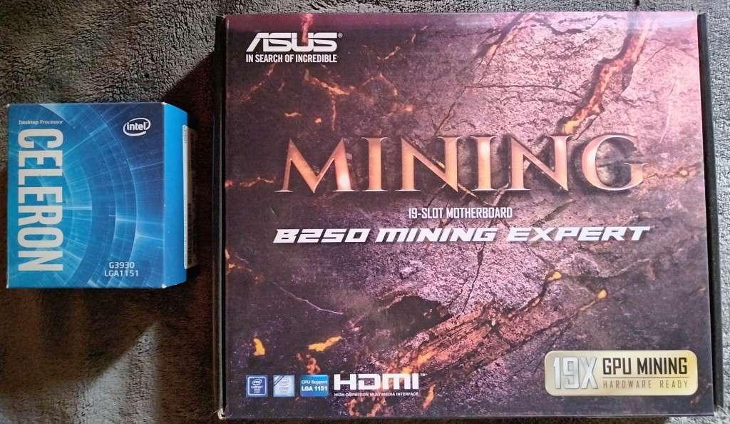 Asus B250 Mining Expert and Intel Celeron G3930 Bundle