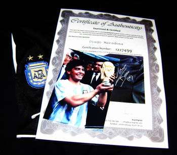 Hand Signed with Certificate - Diego Maradona Signed Shorts