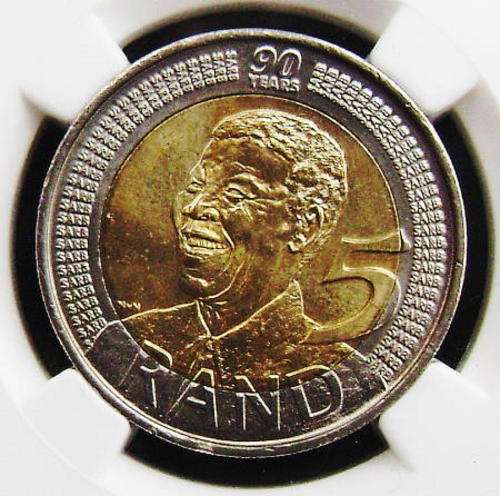 ( Graded ) - 2008 Mandela Birthday Coin - ( NGS Graded MS64 )