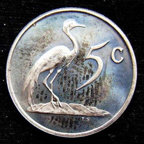 The Scarse One - 1989 Republic of South Africa 5c Piece ( Proof )
