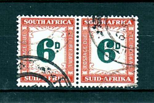 Union Of SA Postage Due Pair - Fine Used