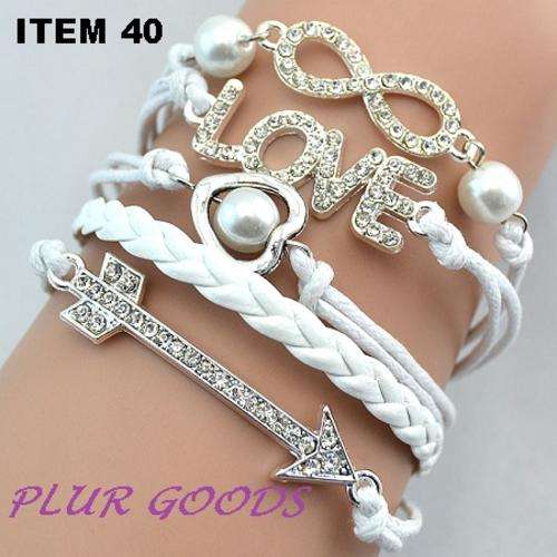 Exquisite Infinity Bracelet with Rhinestones